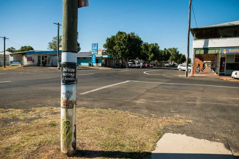 Painted power pole