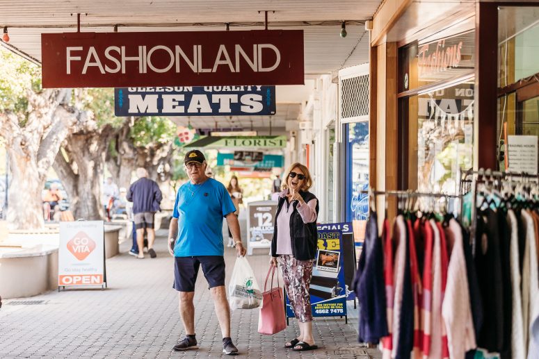 Browse the Buy Western Downs platform to support the region's diverse range of goods and services, such as those depicted down the main street of Chinchilla.
