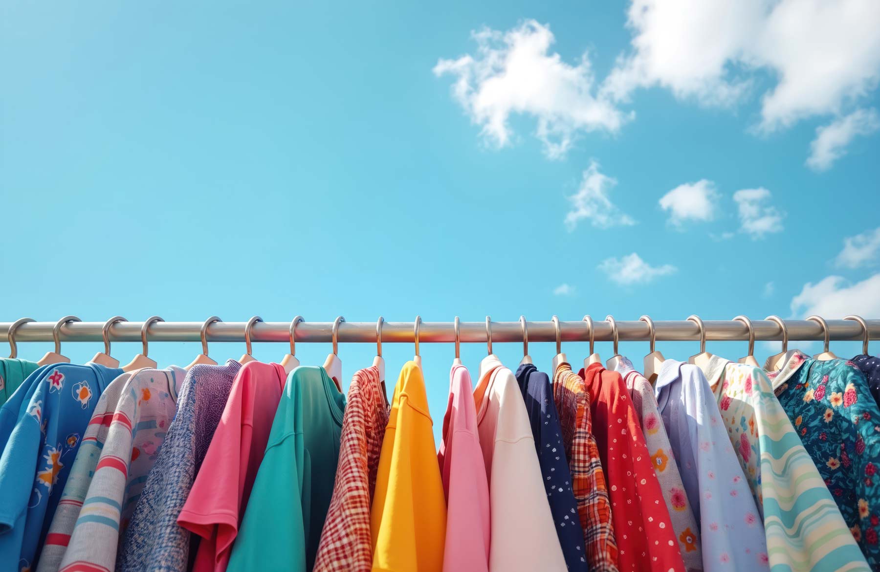 Clothes on a rack